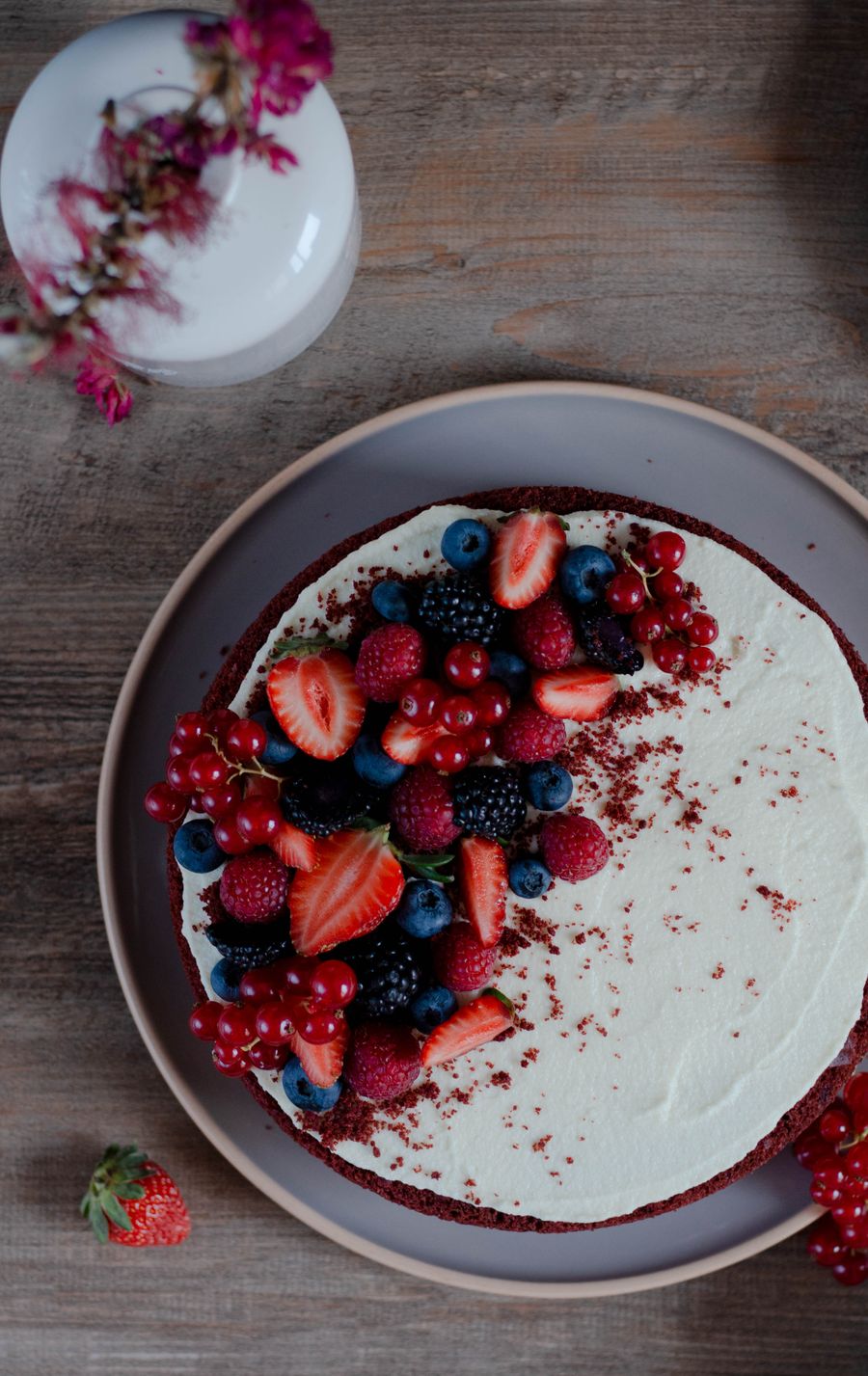 Tarta artesanal con frutas